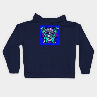 monsters hunters in kaiju ecopop mandala Kids Hoodie